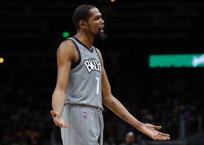 “KD is too good to be worried about if Ben Simmons is too afraid to shoot when he shows up for the game, will Kyrie be available?” - Colin Cowherd says Kevin Durant deserves to be surrounded by the right people