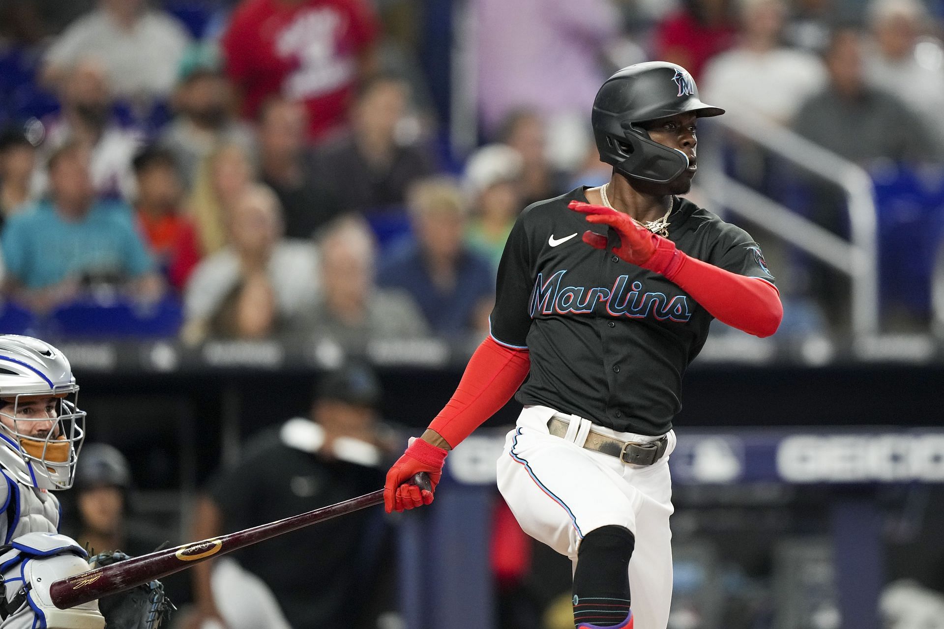 Jazz Chisholm Jr. leads the Marlins with 14 home runs.