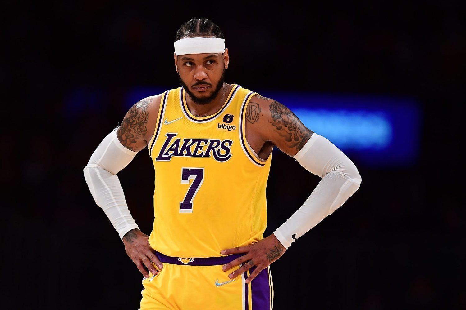 The LA Lakers are looking to re-sign Carmelo Anthony. [Photo: Lakers Daily]