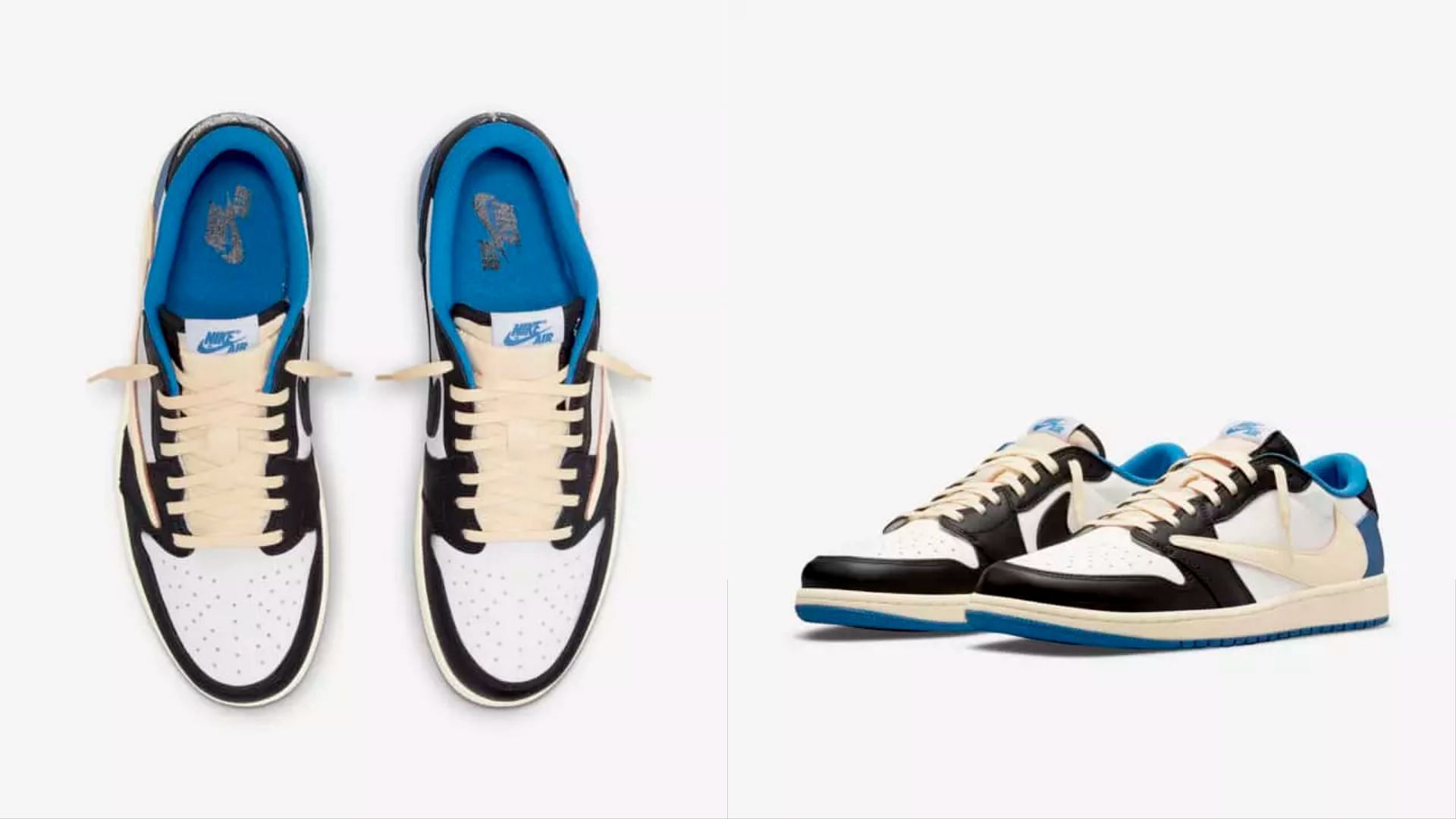 Travis Scott x Fragments x Air Jordan 1 Low (Image via Nike)