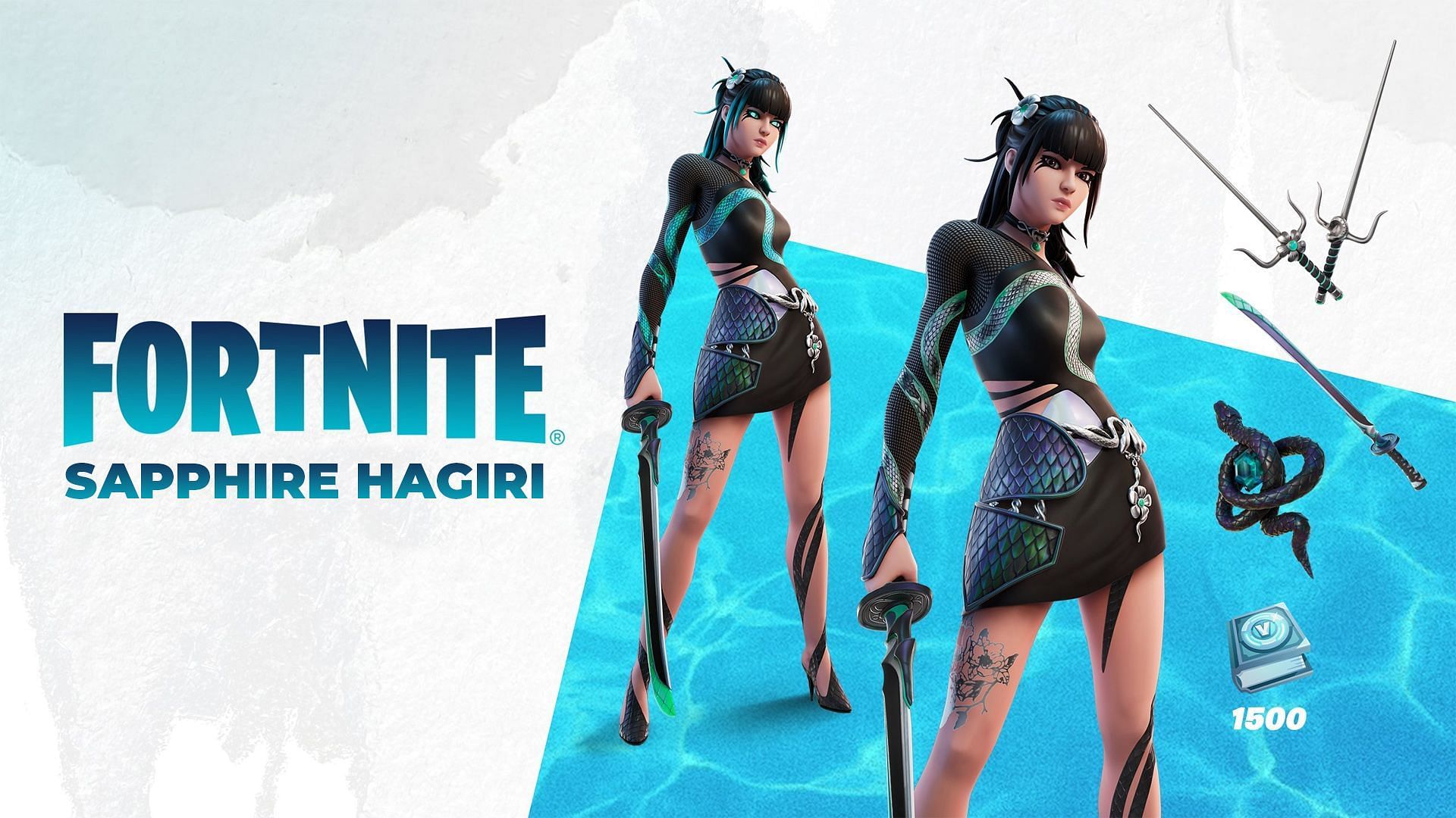 The Sapphire Hagiri quest pack is coming soon to Fortnite Battle Royale (Image via Epic Games)