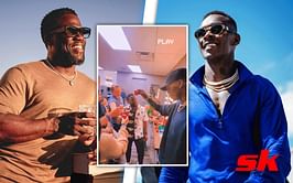 Israel Adesanya parties with Kevin Hart on 4th of July weekend