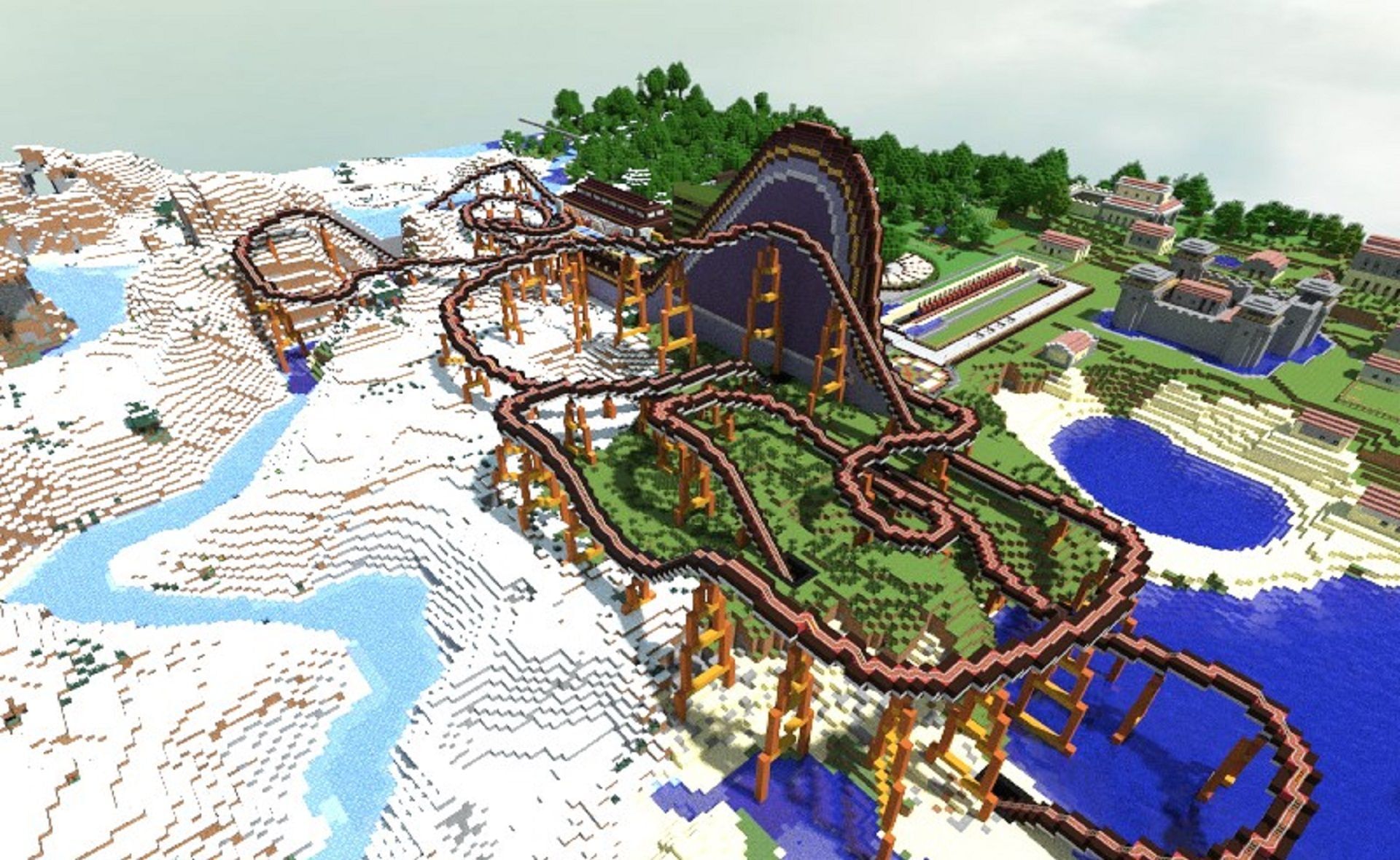 Biggest Minecraft Rollercoaster