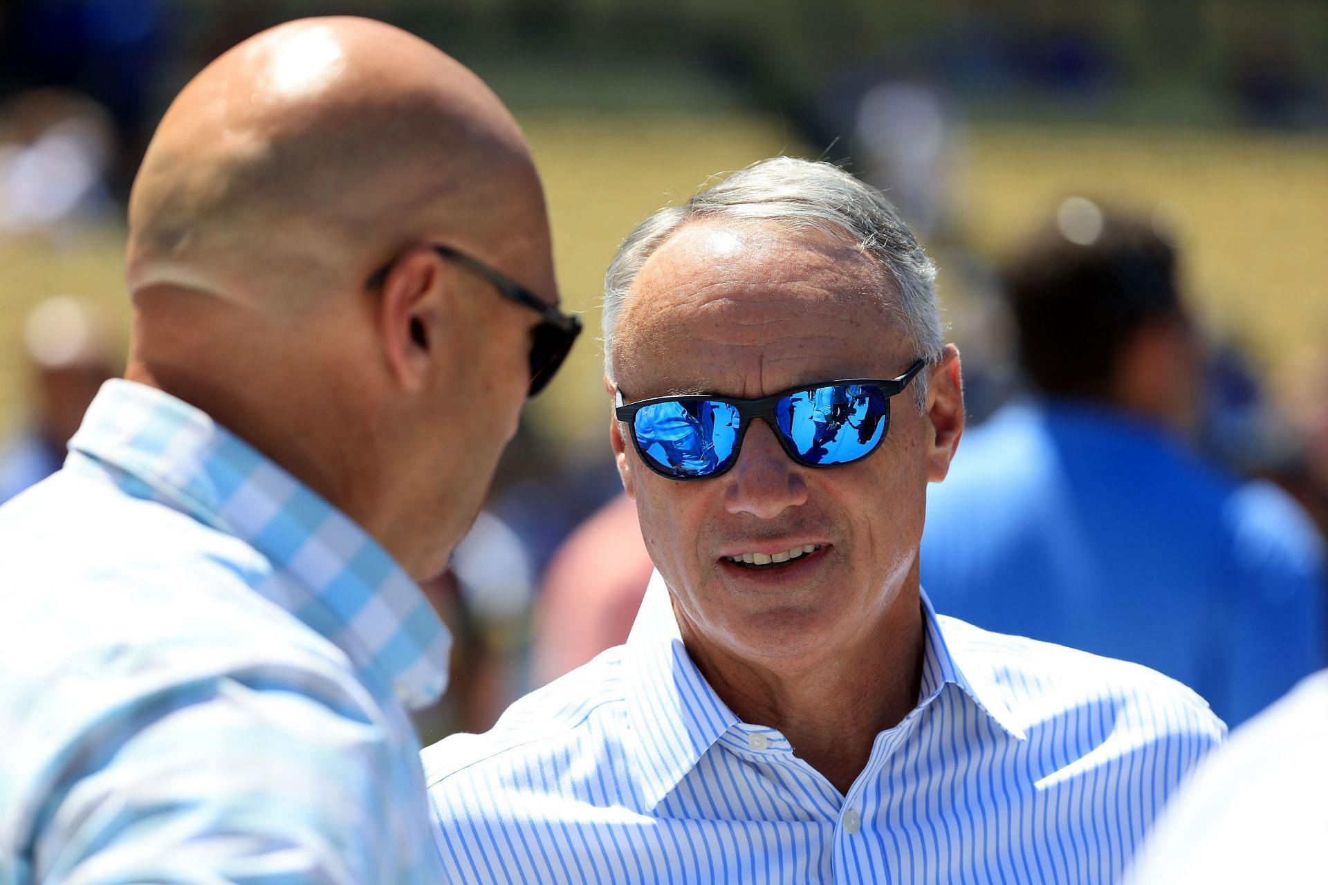 MLB Commissioner Rob Manfred during the 2022 Gatorade All-Star Workout Day