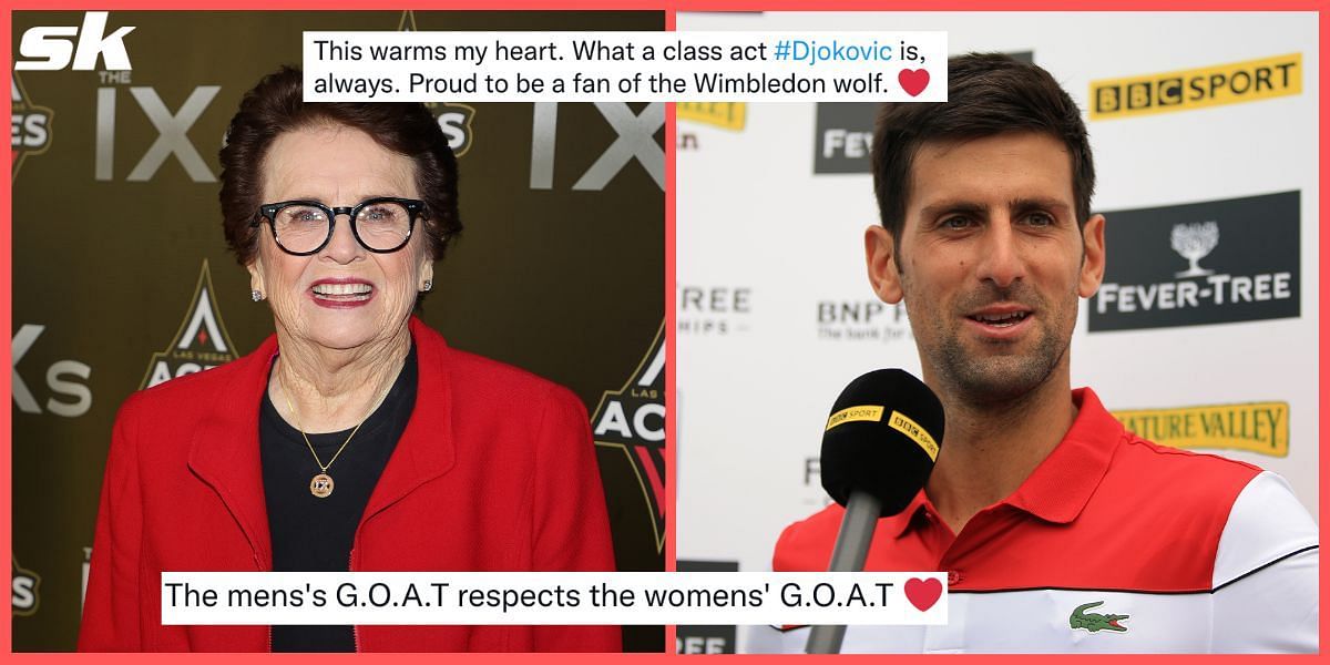 Djokovic and Billie Jean King are both six-time Wimbledon champions