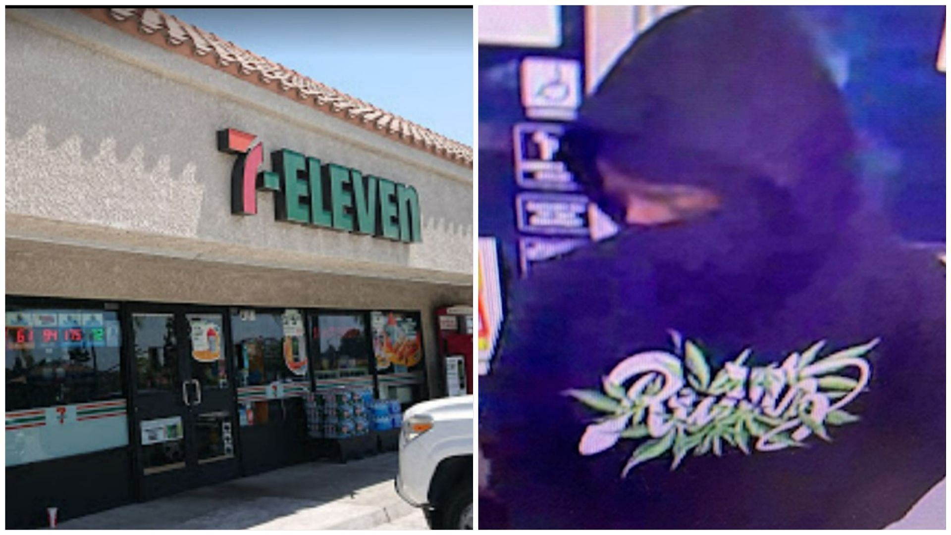 Police say the suspect is a black male responsible for shootings across 7-Eleven stores (Image via Brea PD/Google Maps)