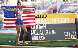 “This is unreal”: Fans react as American sprinter Sydney McLaughlin wins gold and creates new world record in 400m hurdles at World Athletics Championships 2022
