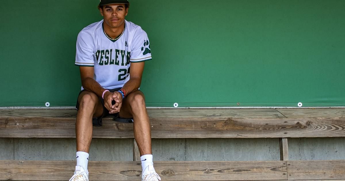 Druw Jones sitting in the dugout