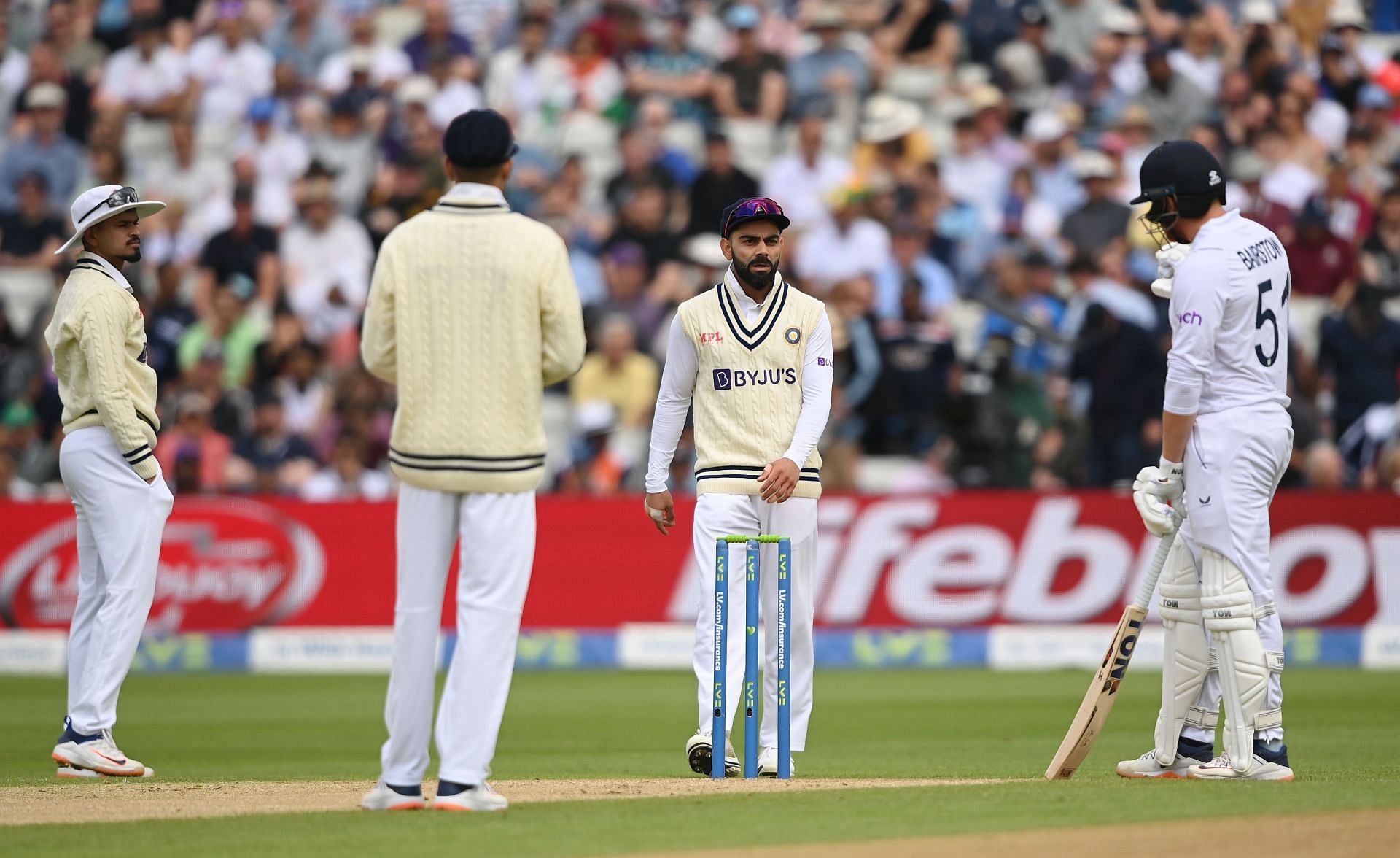 Jonny Bairstow and Virat Kohli engaged in a verbal tussle. (Credits: Getty)