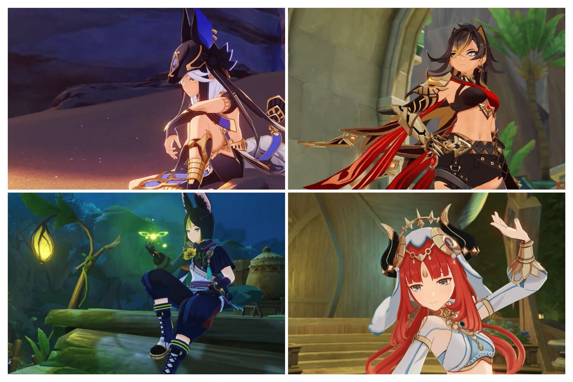 Four of the eight new character in Sumeru (Image via HoYoverse)