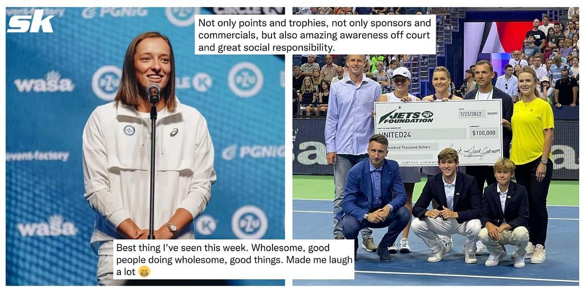 Tennis fans react to Iga Swiatek&#039;s charity event to raise funds for Ukraine