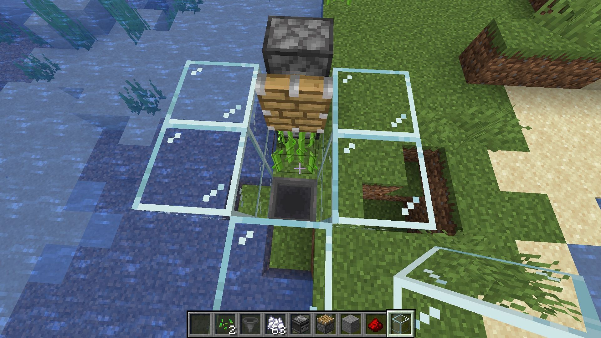 A simple sugarcane farm can also be made (Image via Minecraft 1.19 update)