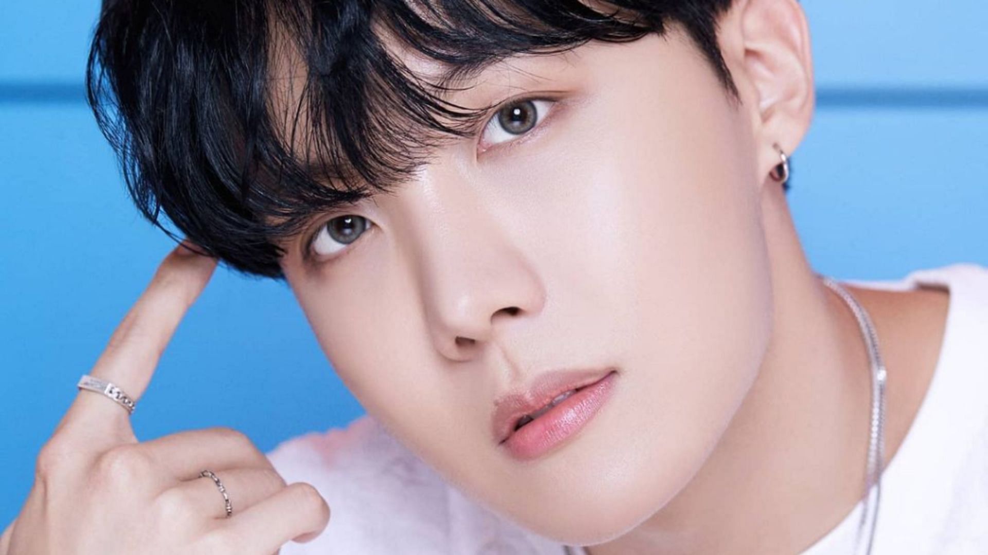 BTS&#039; j-hope posing for the concept photo of BE (Image via BIG HIT MUSIC)
