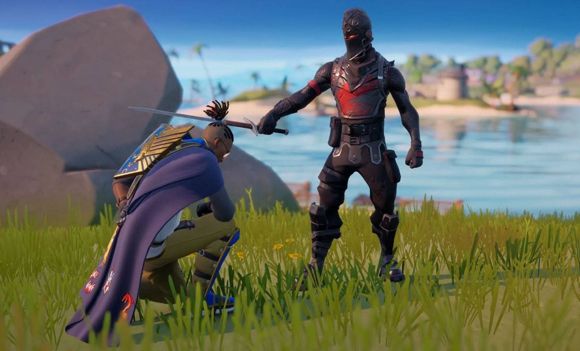 The Fort Knighted emote requires two people (Image via Tabor Hill on YouTube)