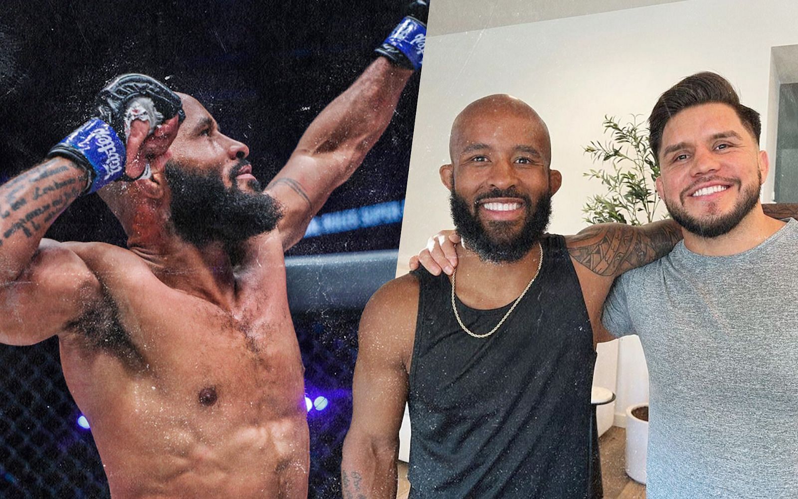 Demetrious Johnson (left) trains with former rival Henry Cejudo (right) ahead of ONE 161. [Photos ONE Championship, Demetrious Johnson Instagram]