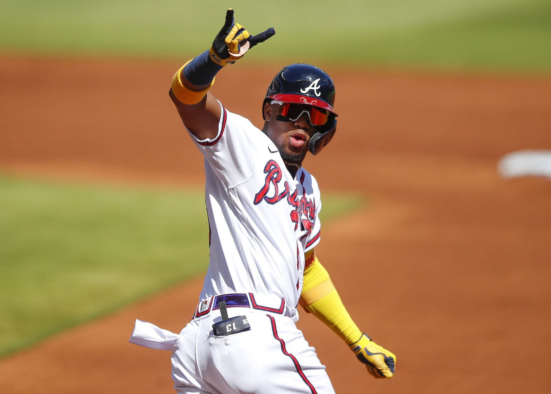 Ronald Acuna Jr. runs the bases, Pittsburgh Pirates v Atlanta Braves.