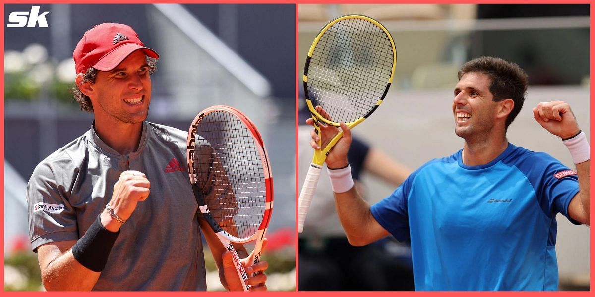 Dominic Thiem takes on Federico Delbonis in the last 16 of the Swiss Open