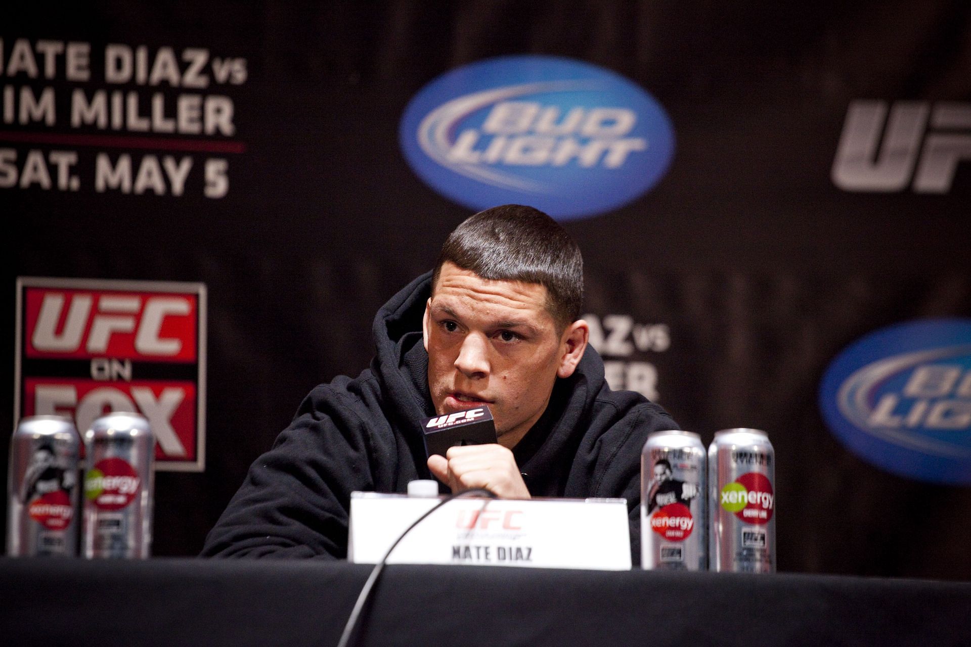 Nate Diaz at a UFC on FOX Press Conference