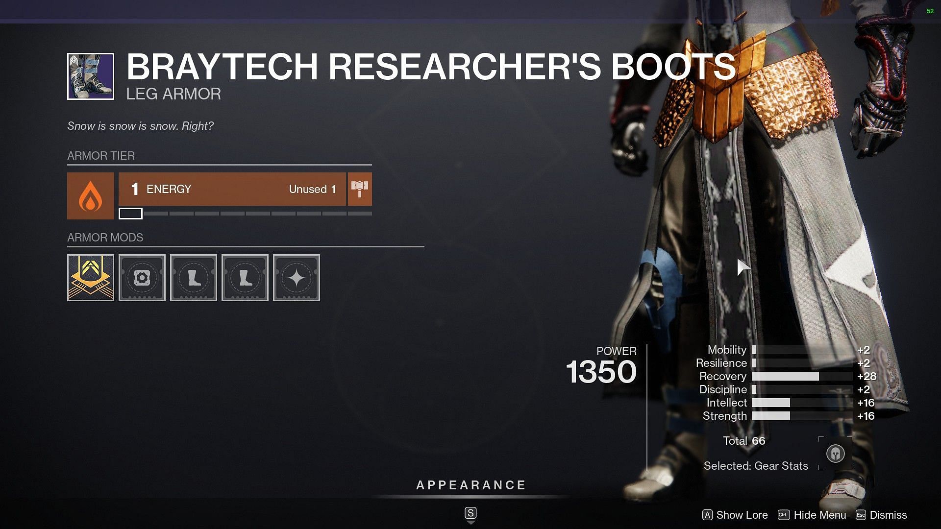 Warlock boots this week on Xur (Image via Destiny 2)