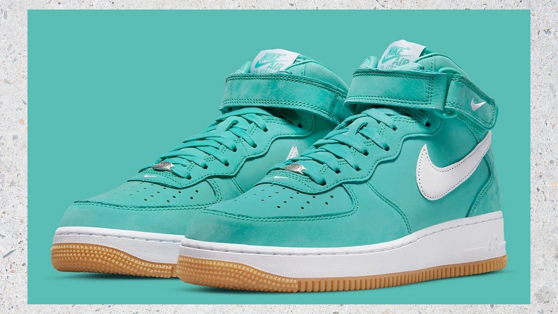 teal and white air force 1