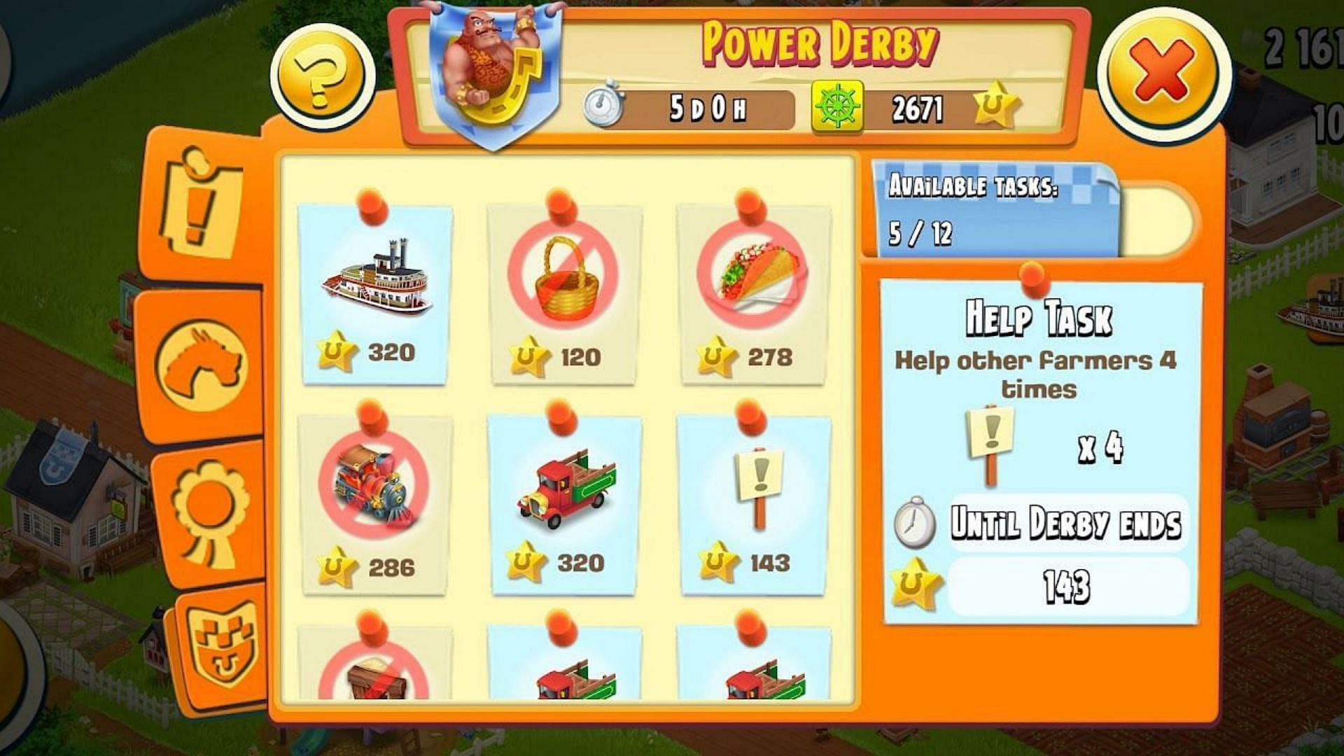 Hayday Power Derby Challenge (Image via Supercell)