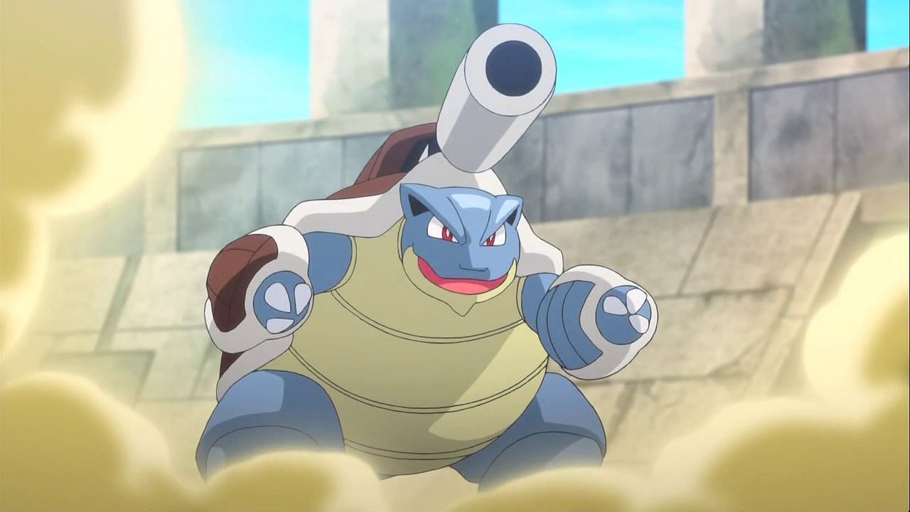 Mega Blastoise as it appears in the anime (Image via The Pokemon Company)