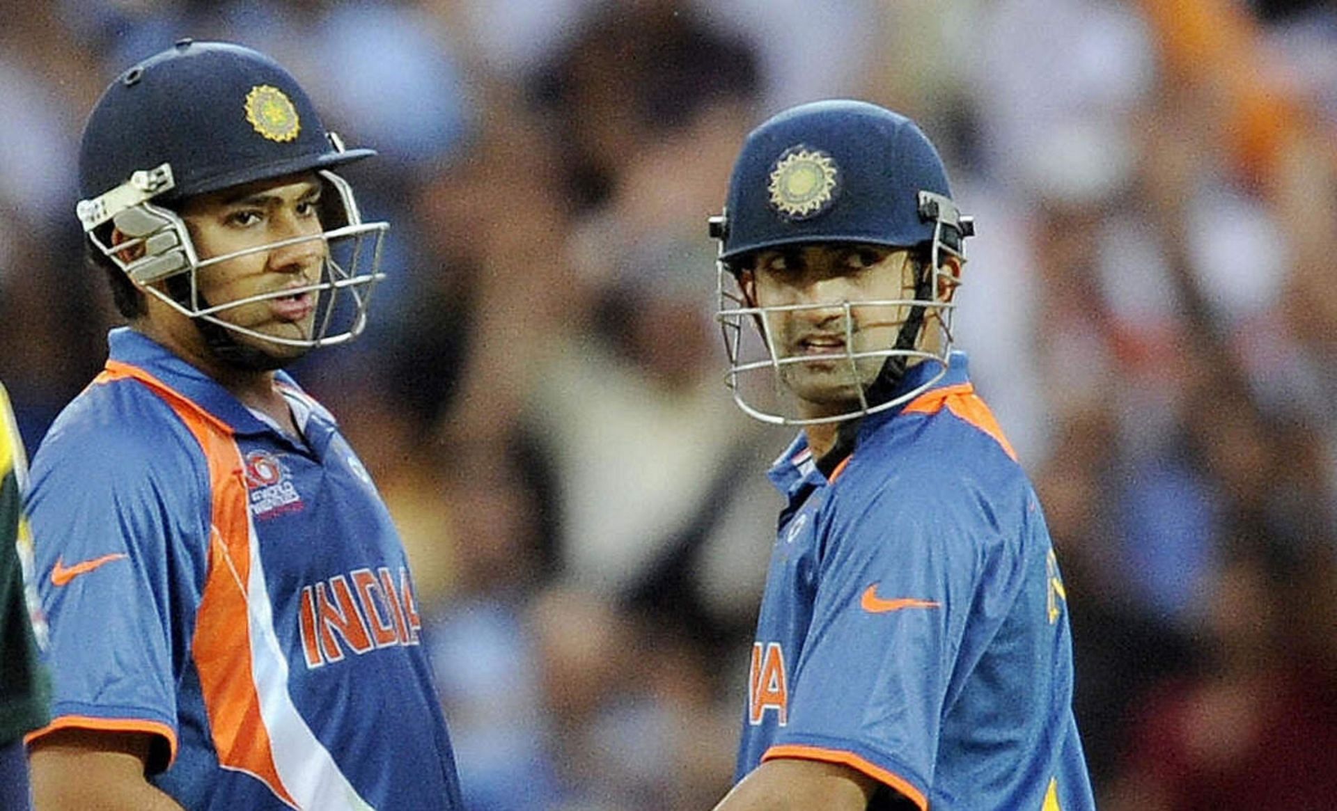 Rohit Sharma and Gautam Gambhir while opening for Team India during the 2009 ICC T20 World Cup. (Credits: ICC)