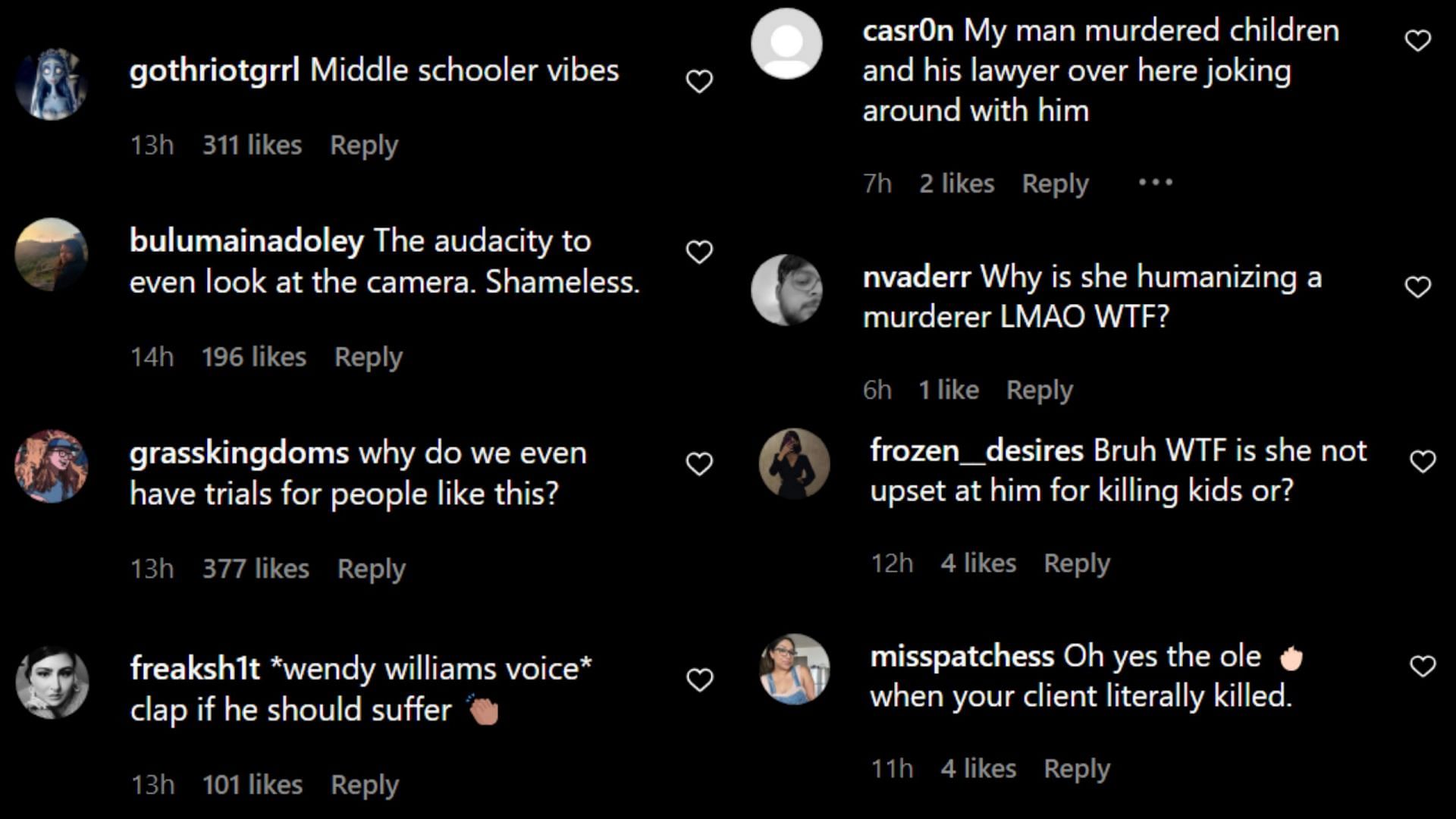 Comments on the video posted by Defnoodles 2/2 (Image via @defnoodles/Instagram)
