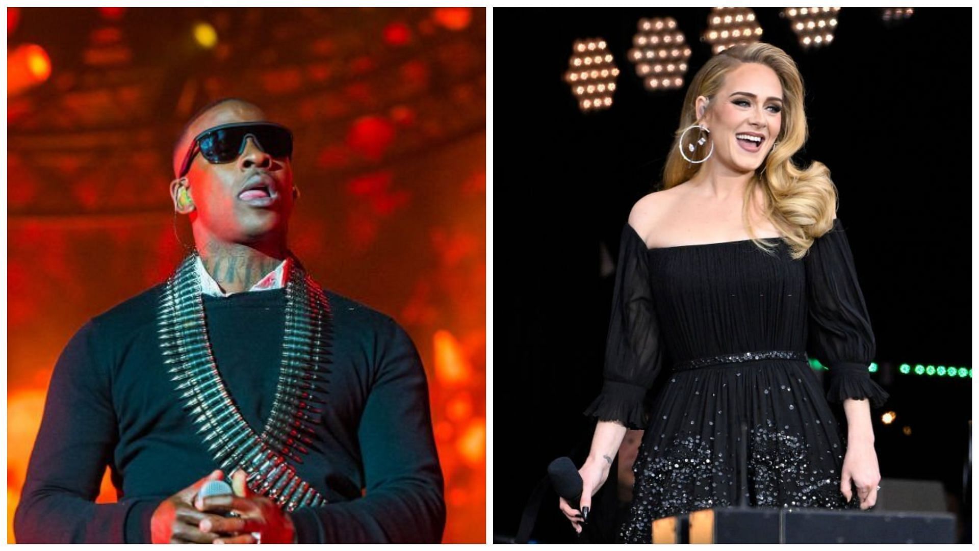 Skepta and Adele sparked dating rumours (Images via Joseph Okpako and Gareth Cattermole/Getty Images)