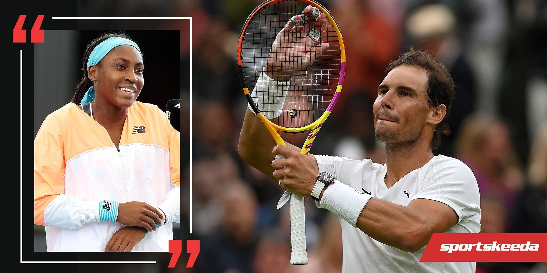 Coco Gauff has thanked Rafael Nadal for his words of praise