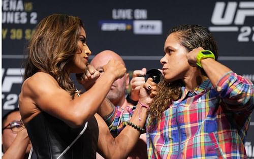 Julianna Pena and Amanda Nunes.