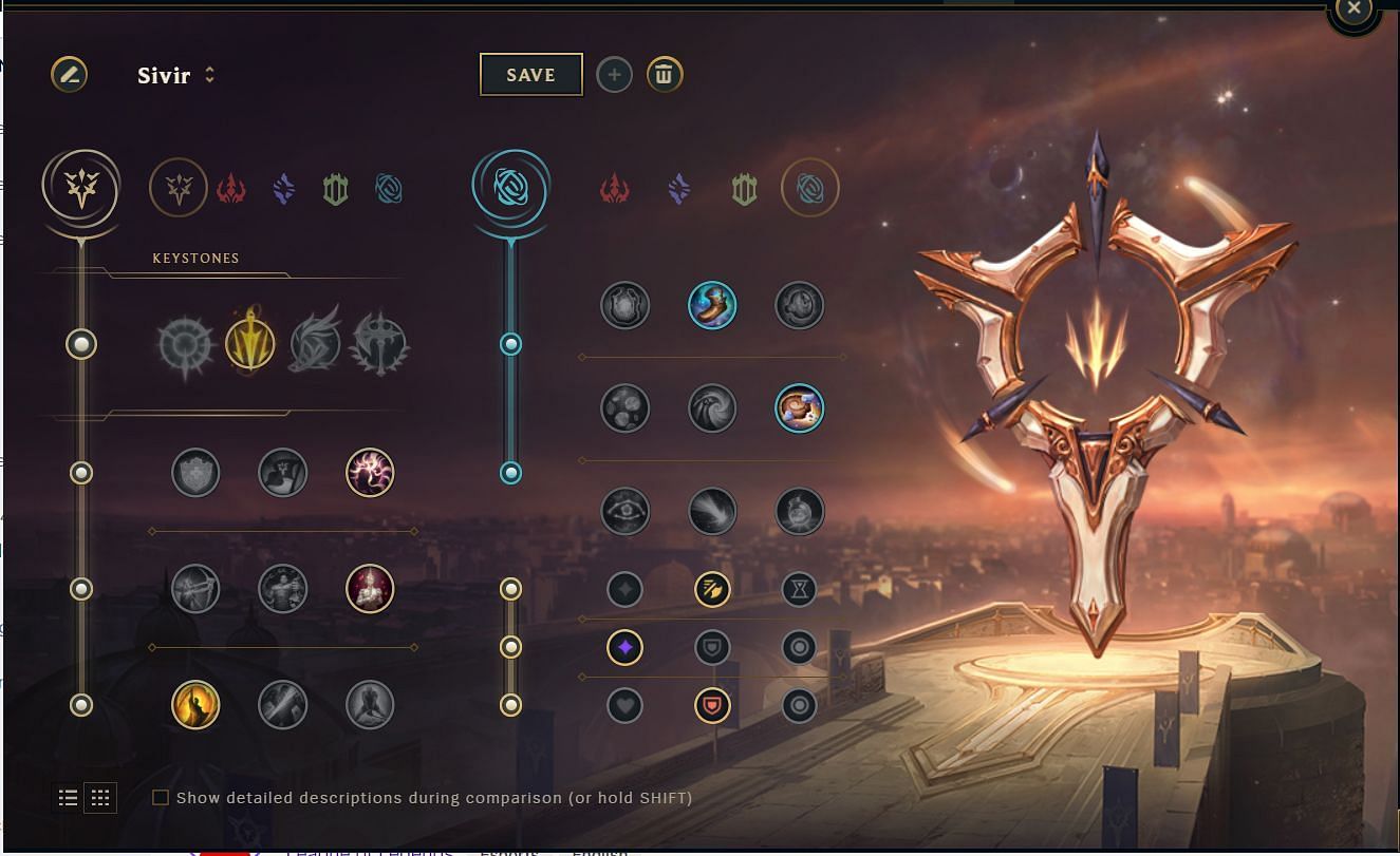 Sivir runes season 12 (Image via League of Legends)