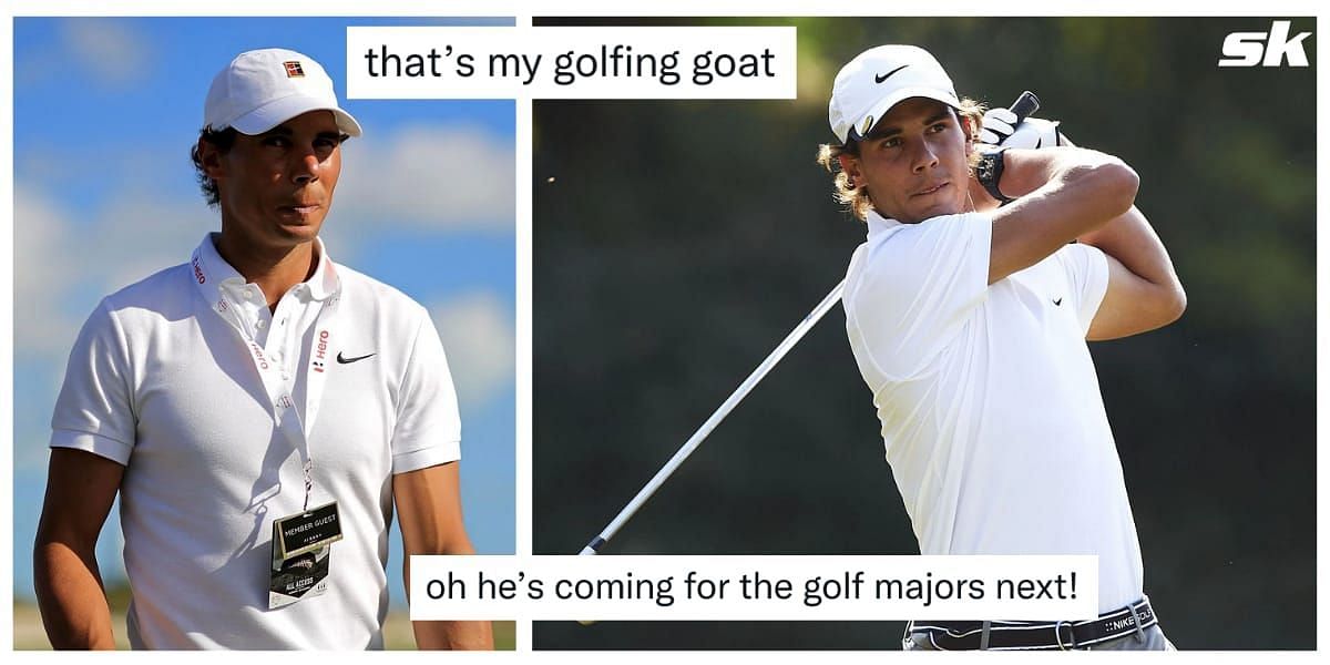 Fans react to Rafael Nadal&#039;s amazing performance on the golf courts