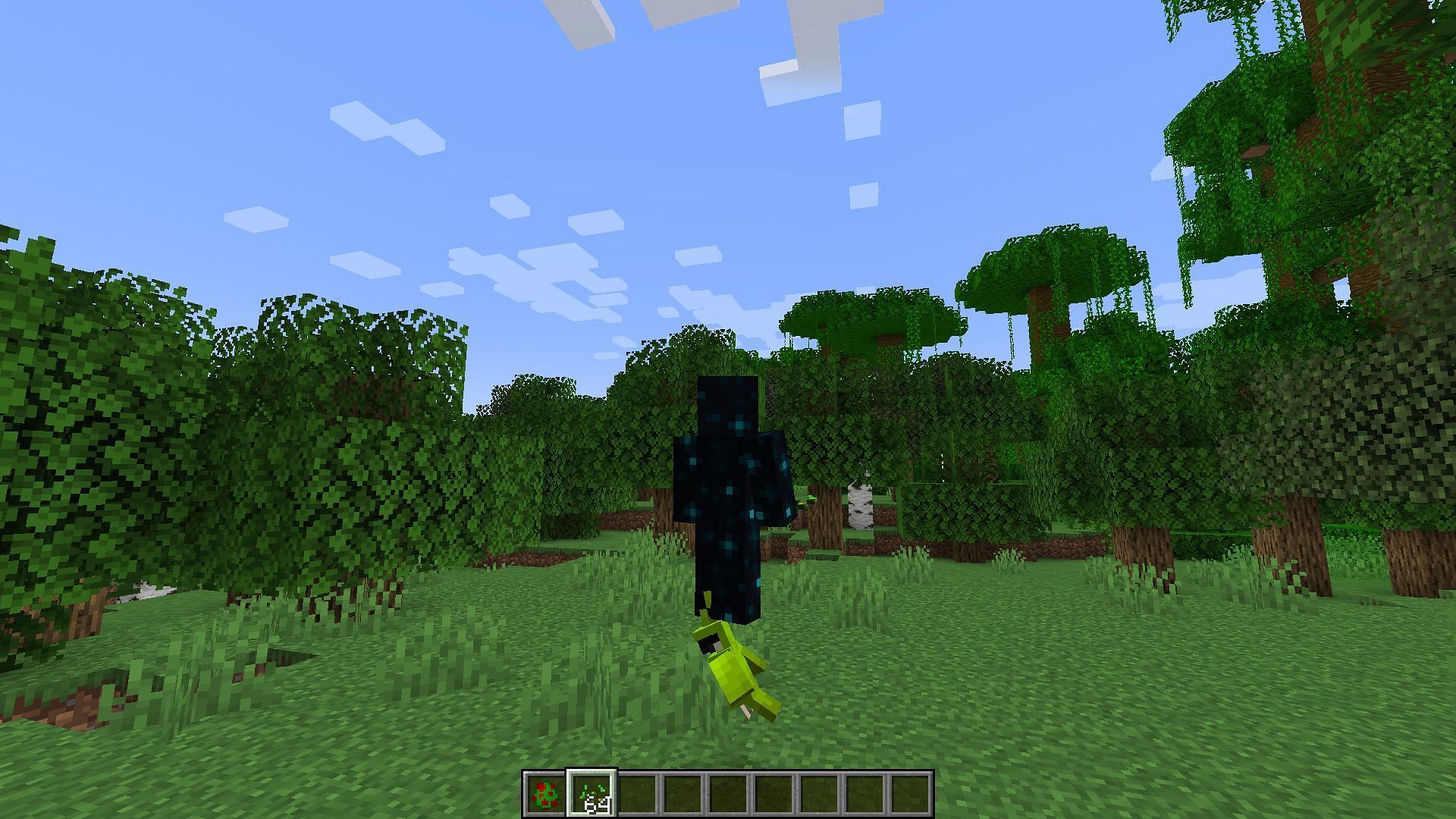If players constantly jump at the same spot, the parrot dismounts (Image via Minecraft 1.19 update)