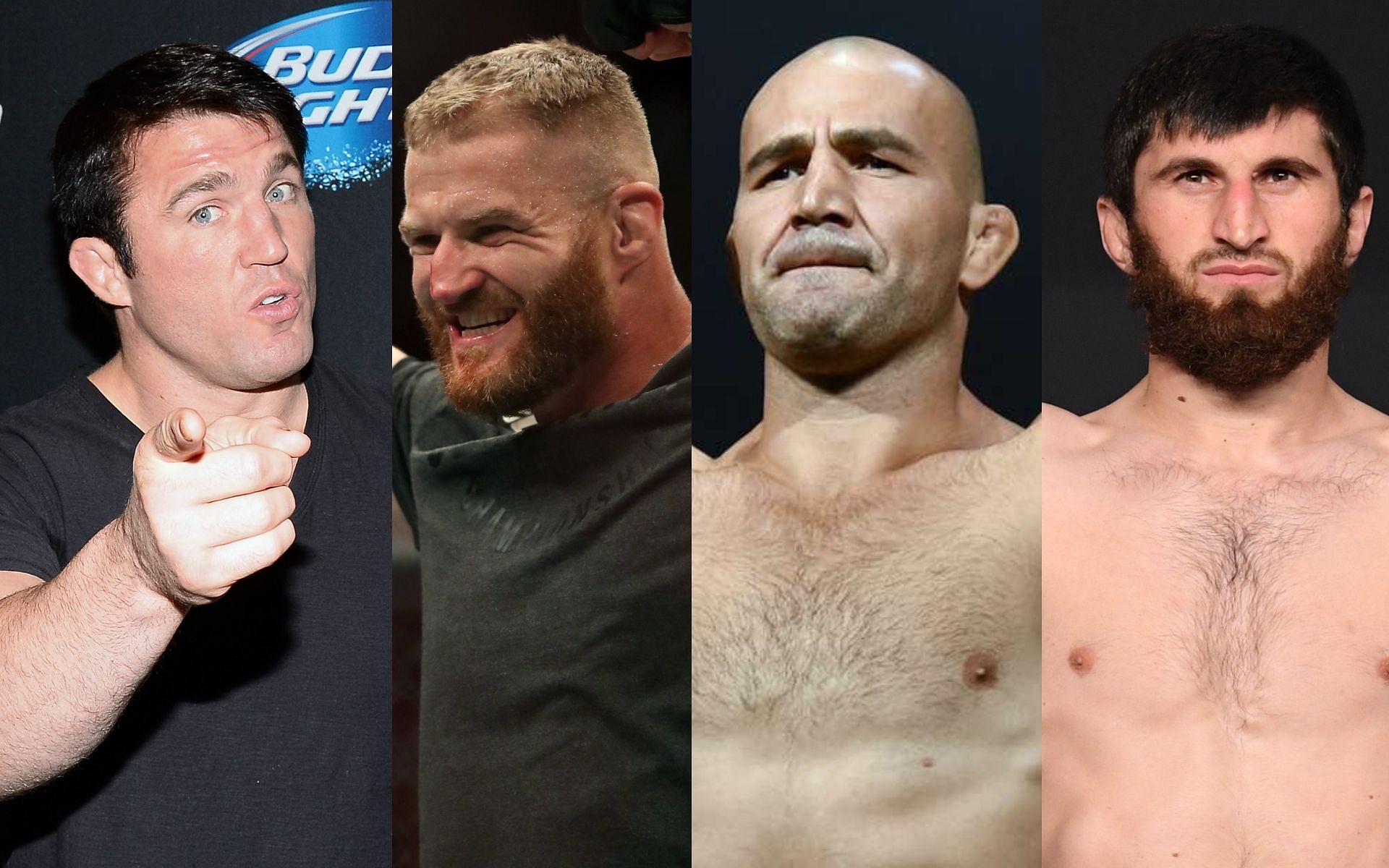 Left to right: Chael Sonnen, Jan Blachowicz, Glover Teixeira, Magomed Ankalaev [Credits: Getty]