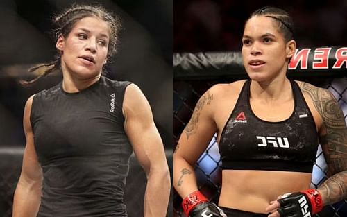 Julianna Pena (left) and Amanda Nunes (right)