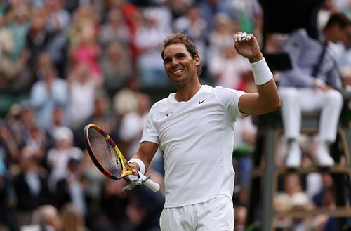 Rafael Nadal at the 2022 Wimbledon.