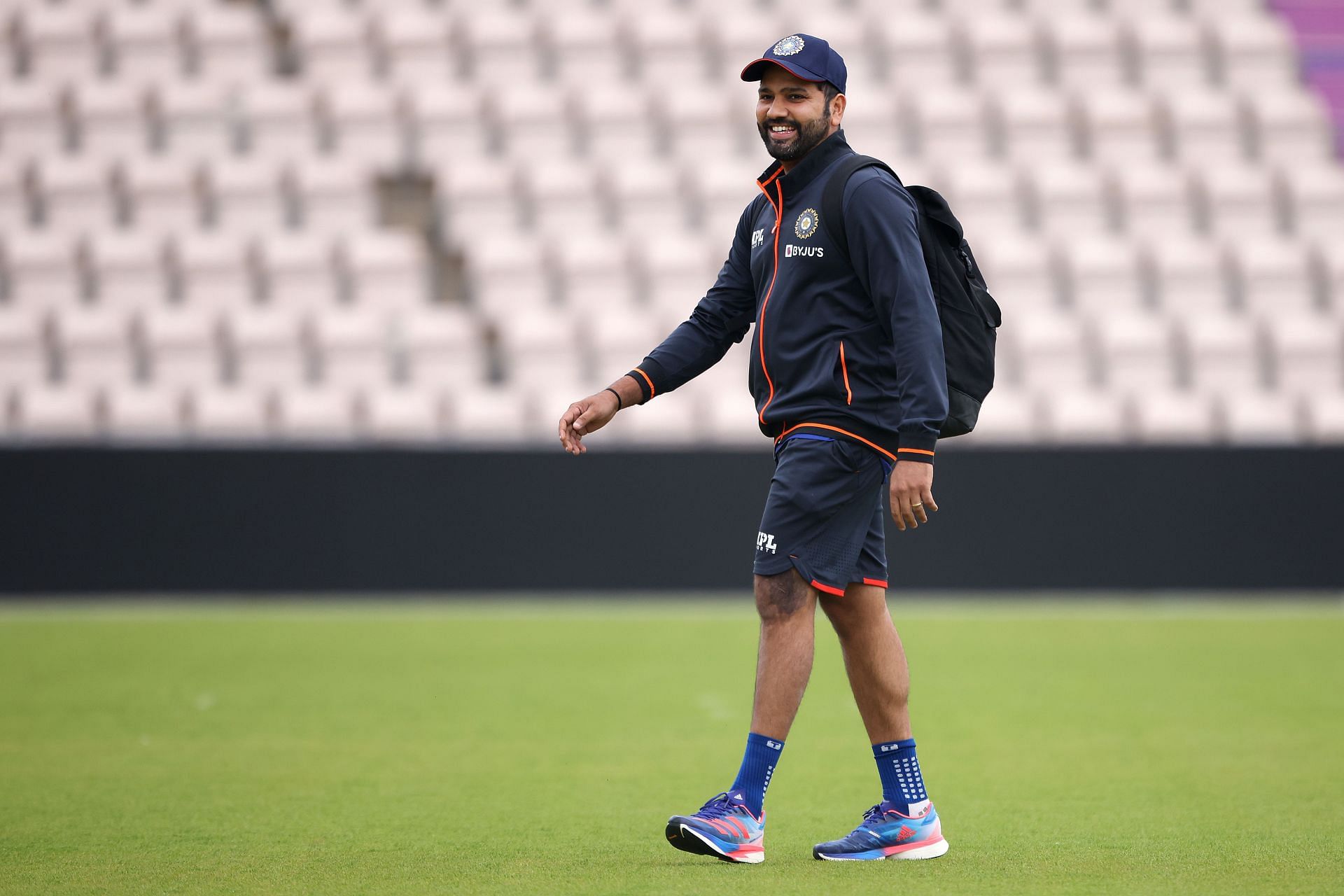 Rohit Sharma during an Indian net session. Pic: Getty Images