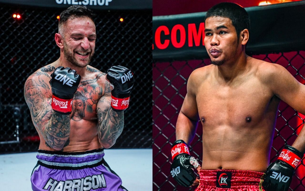 Liam Harrison (left) and Muangthai PK.Saenchai (right) [Image via ONE Championship]