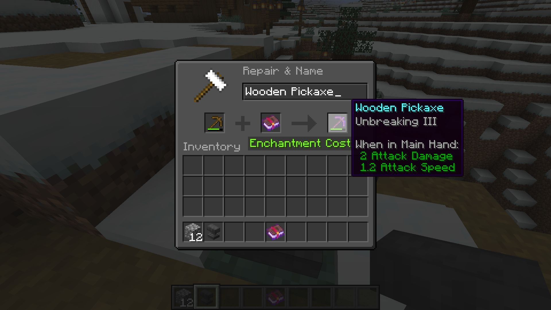 Unbreaking enchantment increases the overall durability, making the item last longer (Image via Minecraft 1.19 update)