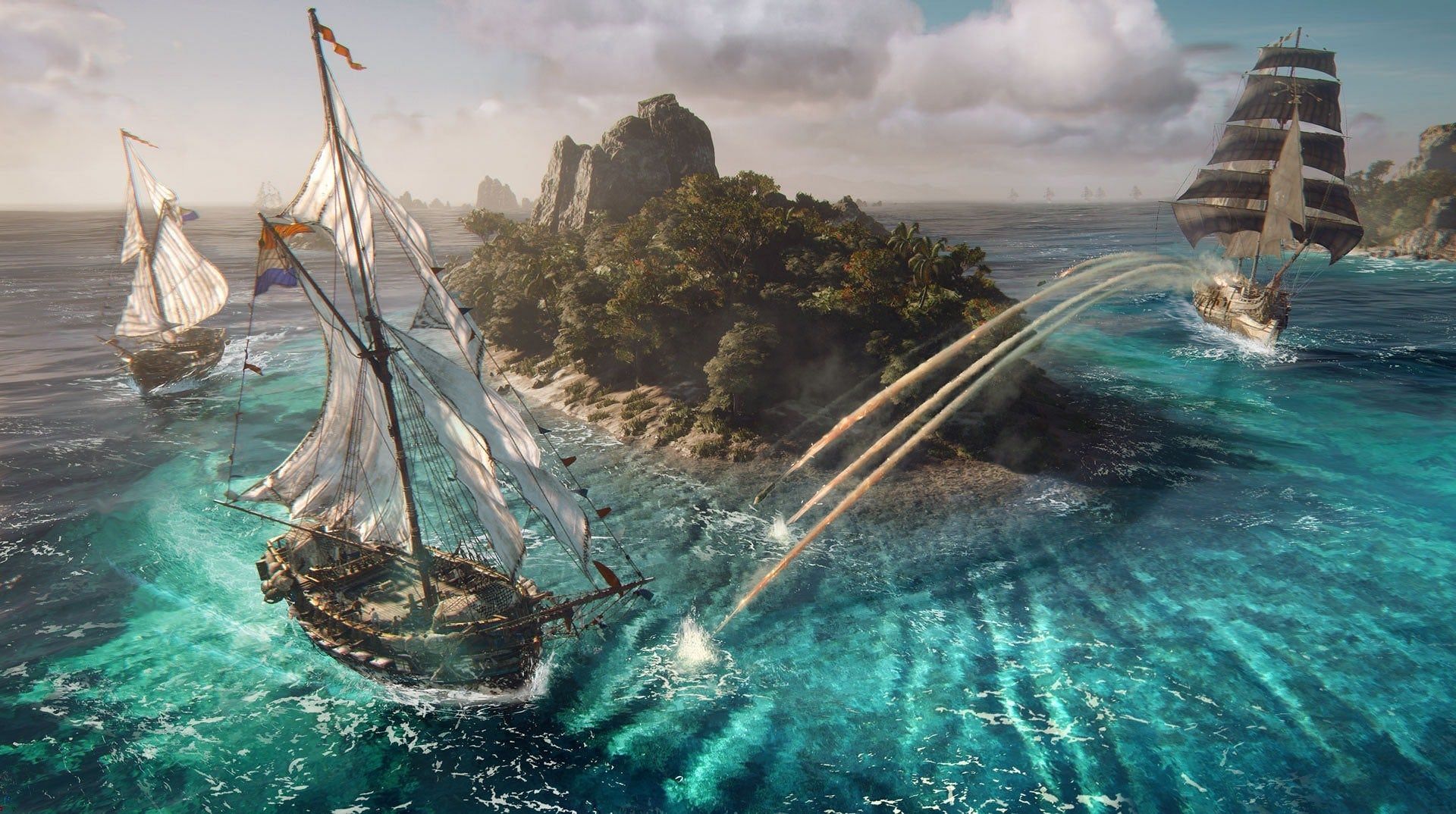 Users who want the full pirate experience can attack others in a Skull and Bones PvP server (Image via Ubisoft)
