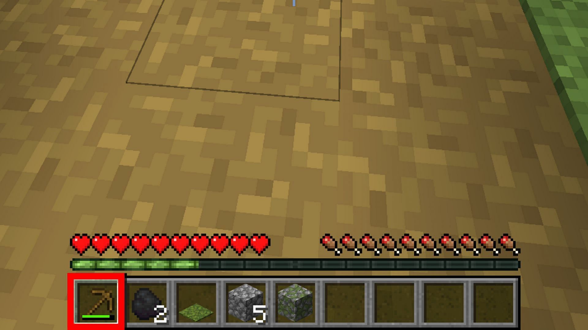 The durability bar instantly appears after the player uses the gear once (Image via Minecraft 1.19)