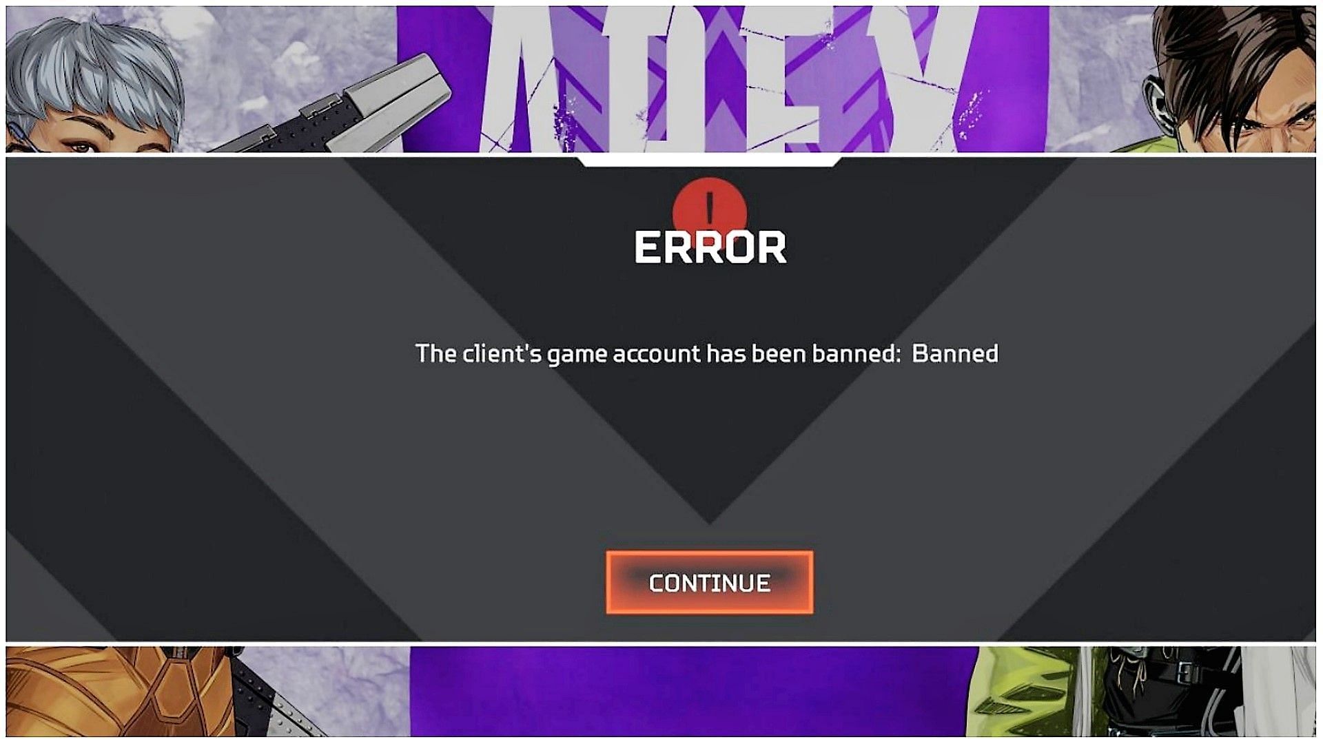 An example of what in-game ban looks like (Image via EA)