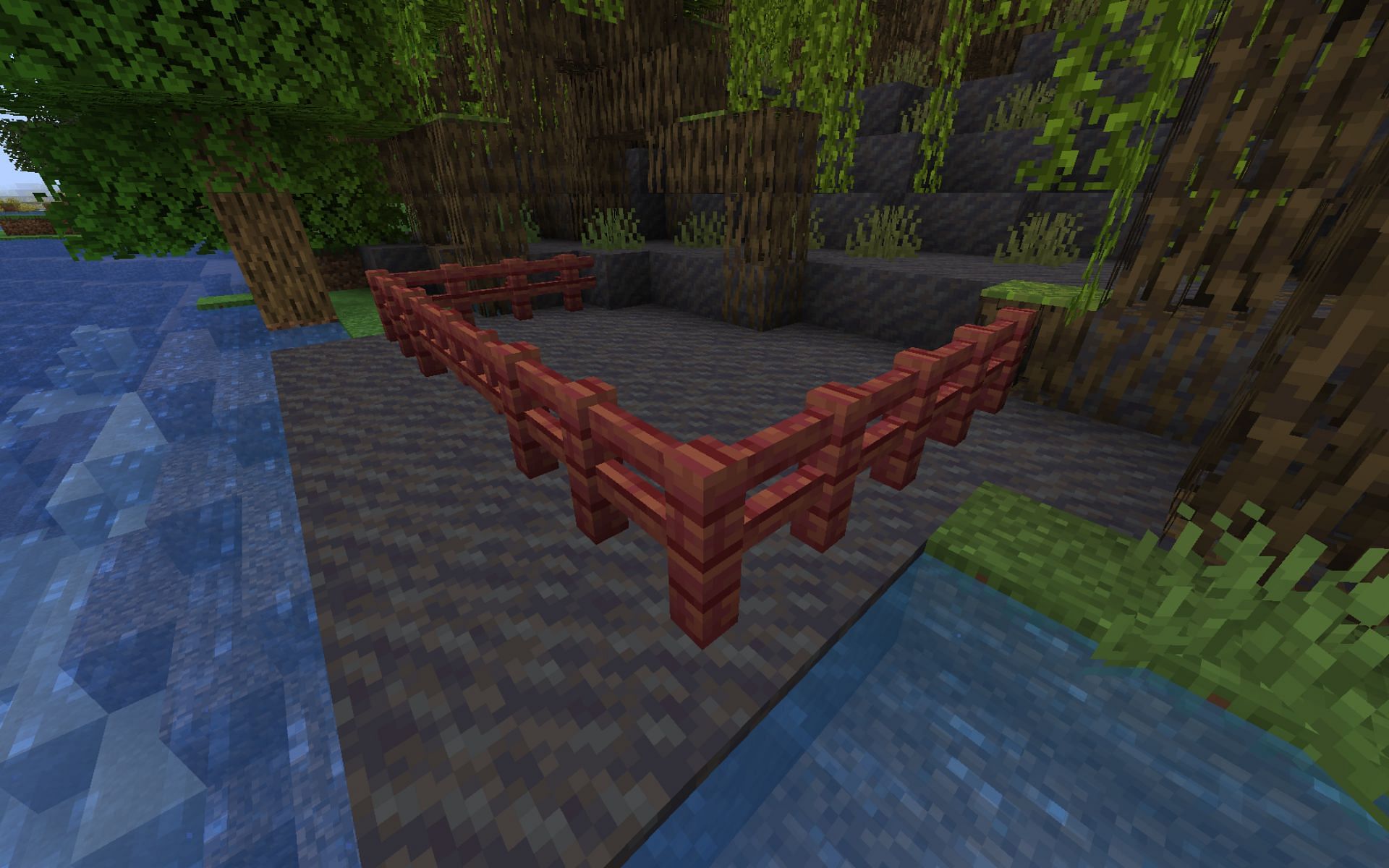 New mangrove fences are quite easy to craft (Image via Minecraft 1.19)