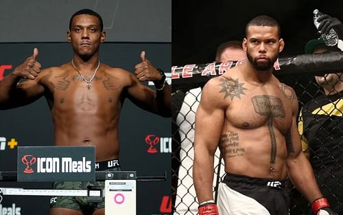 Jamahal Hill (left) and Thiago Santos (right)