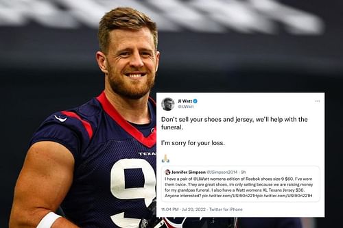 JJ Watt helping out a fan in need | Source: Twitter