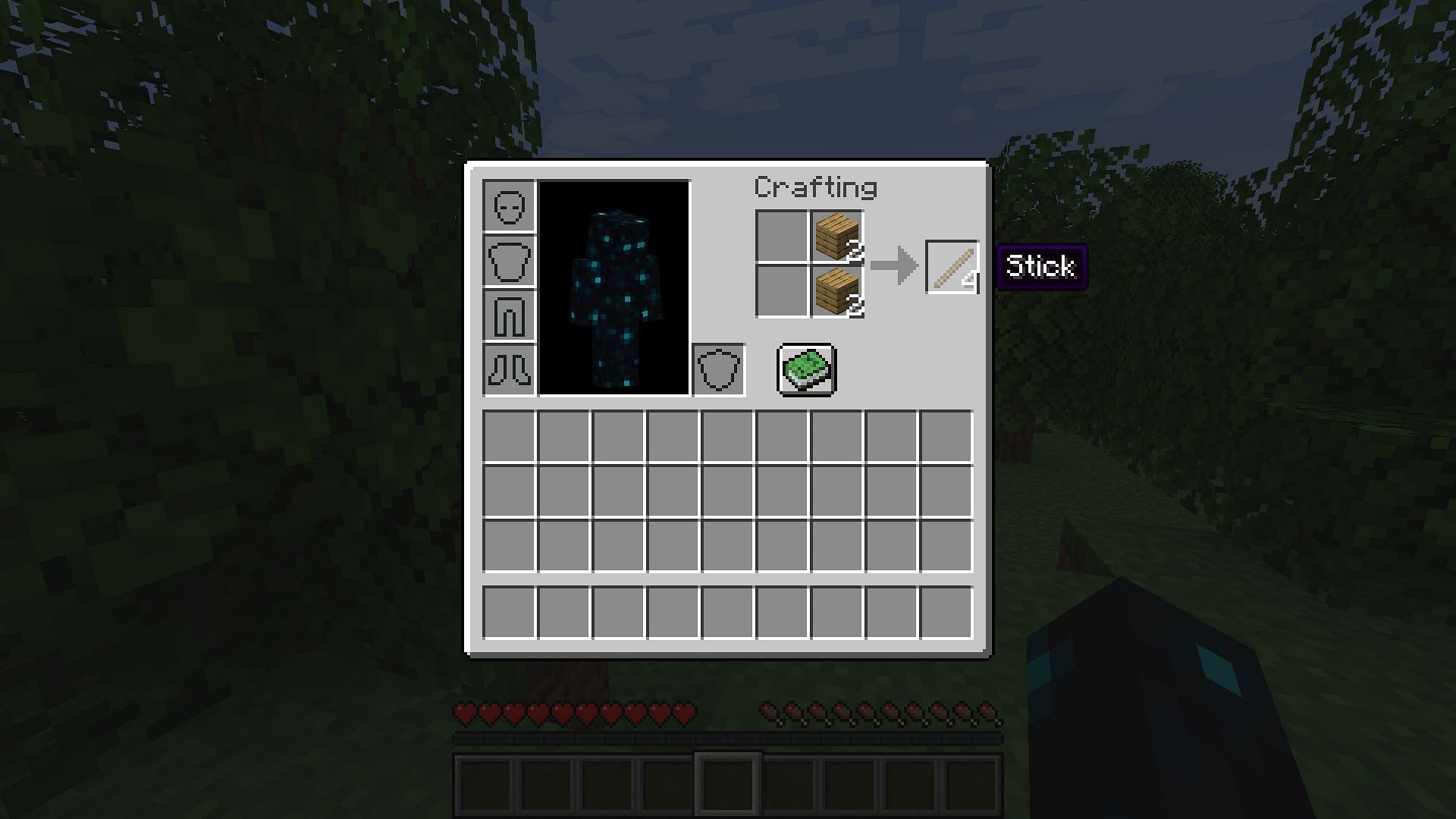 One of the simplest crafting recipes in the game (Image via Minecraft 1.19 update)