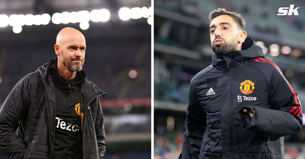 Bruno Fernandes (R) on Erik ten Hag&#039;s (L) strict rules at Manchester United