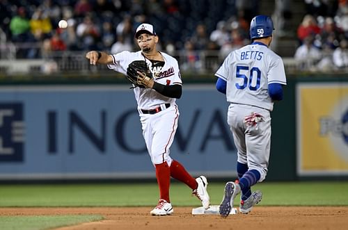 The Dodgers and Nationals play in Los Angeles on Monday.