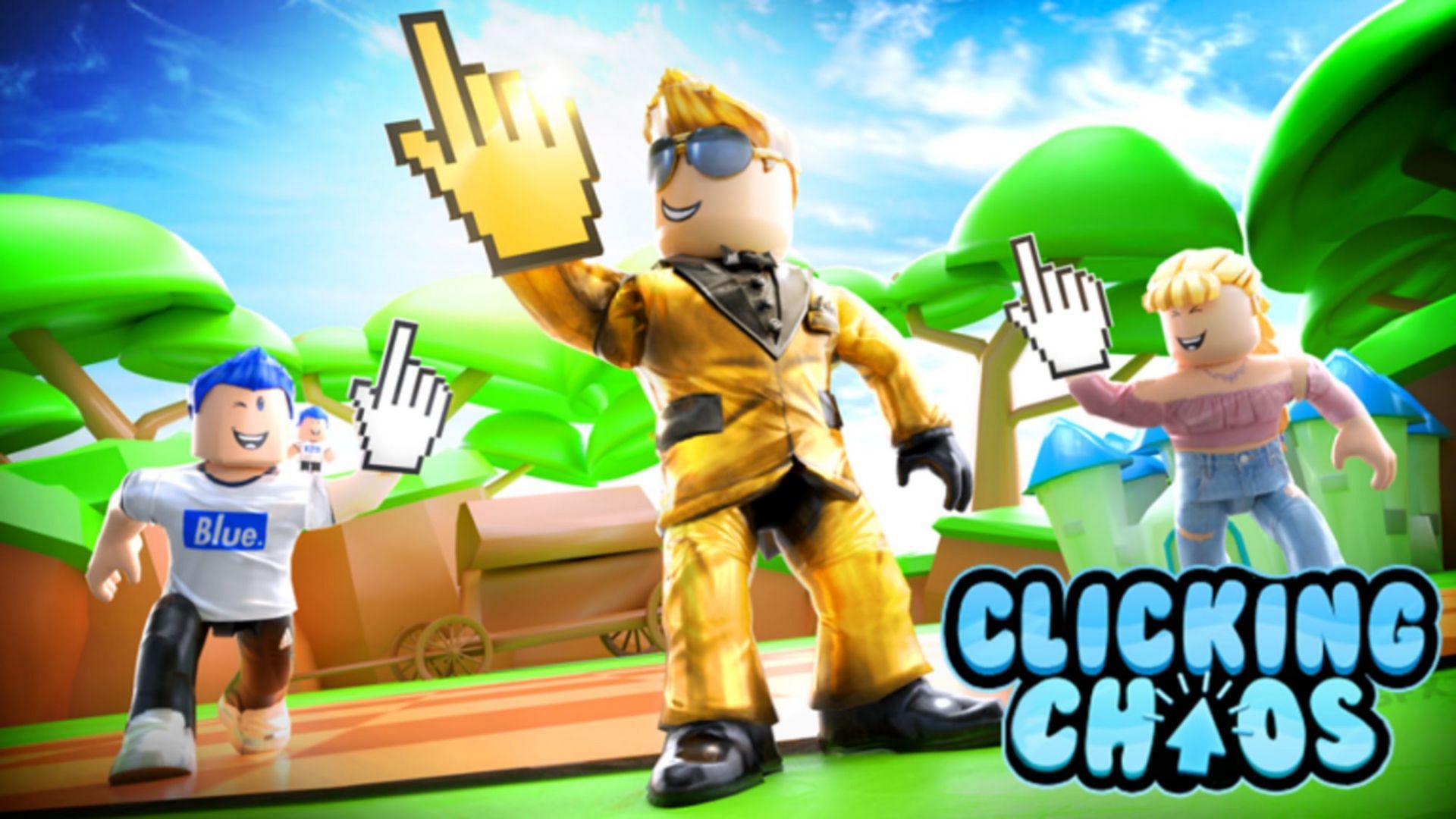 Keep clicking and earn several in-game badges in Chaos Clickers (Image via Roblox)